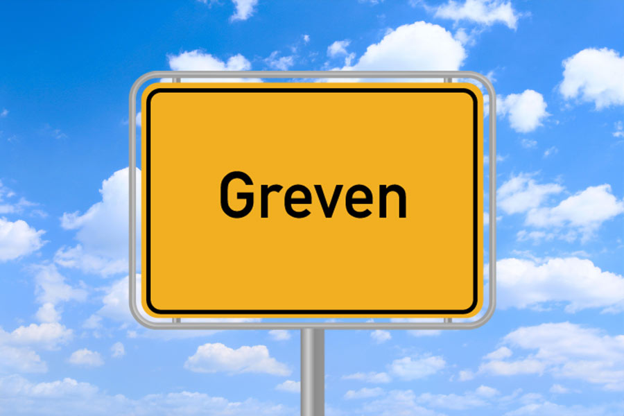 Ortsschild Greven