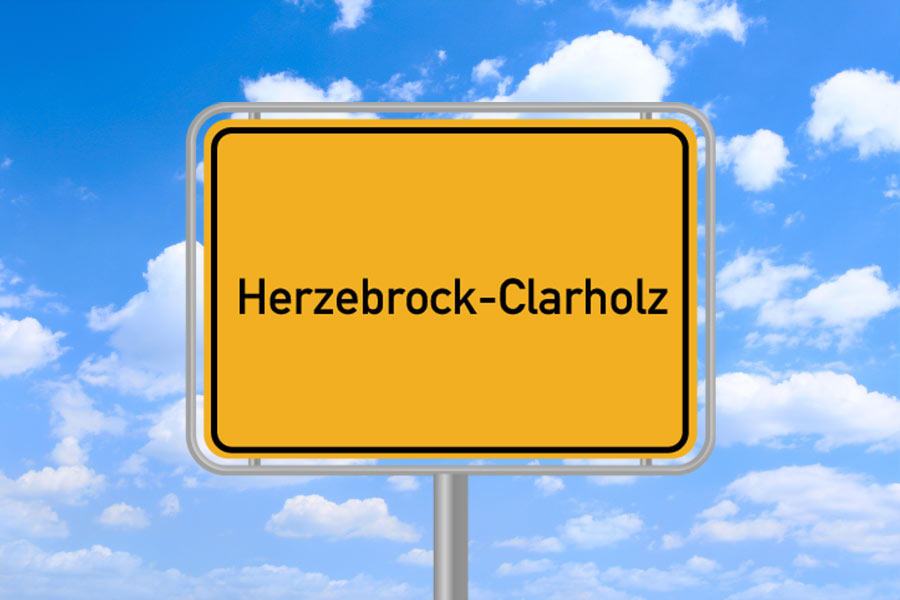 Teppichreinigung für Herzebrock-Clarholz und Umgebung Ortsschild Herzebrock-Clarholz