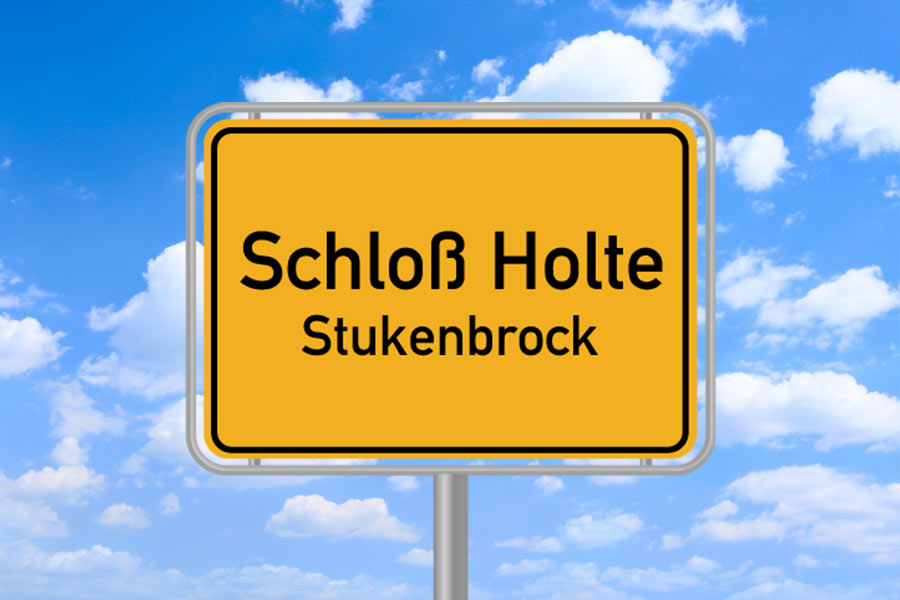 Teppichreinigung für Schloß Holte-Stukenbrock und Umgebung Ortsschild Schloß Holte-Stukenbrock