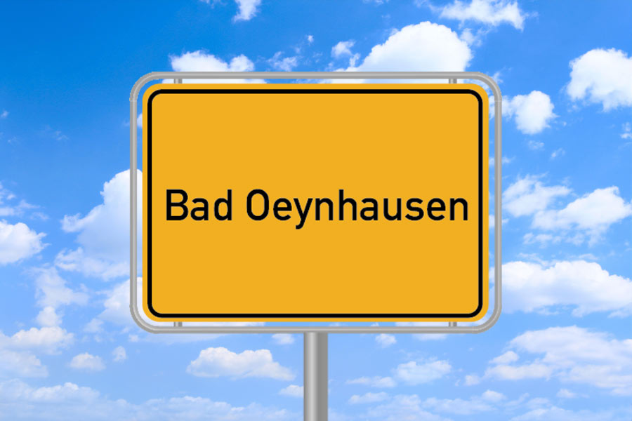 Teppichreinigung für Bad Oeynhausen und Umgebung Ortsschild Bad Oeynhausen