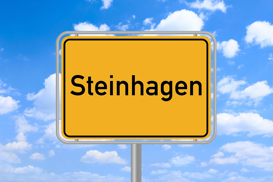 Teppichreinigung für Steinhagen und Umgebung Ortsschild Steinhagen